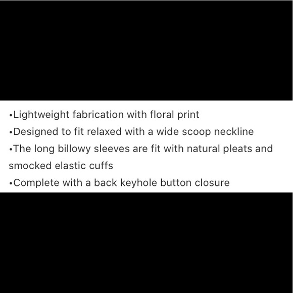 🎉HP⚠️1 LEFT: SMALL 🌺 Black Floral Printed Blouse - Picture 5 of 7